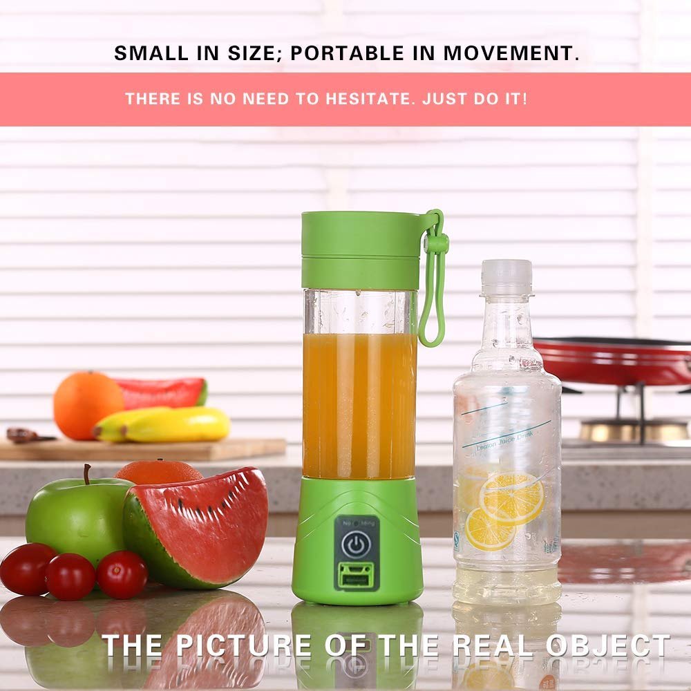 Portable USB Rechargeable Blender Bottle | 6-Blade Juicer Cup for Smoothies & Shakes