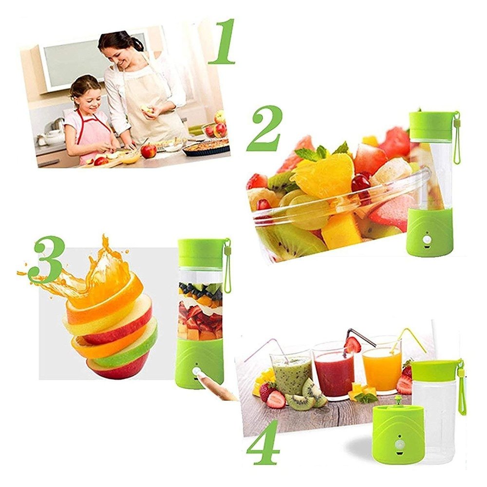 Portable USB Rechargeable Blender Bottle | 6-Blade Juicer Cup for Smoothies & Shakes